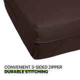 Magshion Futon Cover Washable Zippered Sofa Furniture Bed Mattress Covers Armless Couch Slipcover Protector Twin Size 39"x75"x6" Coffee Magshion