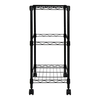 Oceanstar 2-Tier Metal Rolling File Cart, 24 in. L x 12.4 in. W x 28 in. H, Black - WoodArtSupply