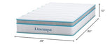 Linenspa 10 Inch Memory Foam and Spring Hybrid Mattress - Medium Feel - Bed in a Box - Quality Comfort and Adaptive Support - Breathable - Cooling - Perfect for a Guest Bedroom - Twin XL Size Linenspa