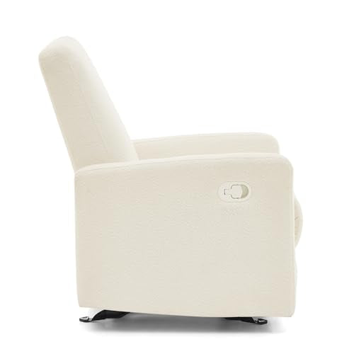 Delta Children Dove Recliner Chair – Manual Recliner with 2 Positions and Glide Motion - Greenguard Gold Certified, Pearl Boucle