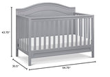 DaVinci Charlie 4-in-1 Convertible Crib in Grey, Greenguard Gold Certified DaVinci