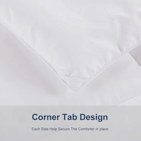 ACCURATEX Duvet Insert Super Queen Comforter 98x98- Fluffy Down Alternative Fill Hotel Collection Comforter,Lightweight Soft All Season Duvet Insert with Corner Tabs - Machine Washable,White ACCURATEX