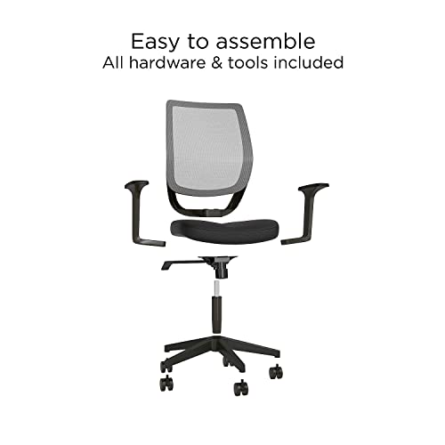 Union & Scale Staples Mesh Back Swivel Office Chair, Ergonomic Fabric Seat, Adjustable Height, Tilt Tension and Tilt Lock, Perfect as an Office or Gaming Chair Union & Scale