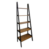 Casual Home 100% Solid Wood 5-Shelf Ladder Bookcase, Standard, Two-Tone Casual Home