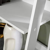 Sophisticated White 4-Shelf Ladder Bookcase by Walker Edison Walker Edison