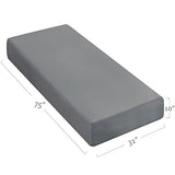 Cot Sheets 31" x 75"(Sheet Only), Cot Fitted Sheet Ultra Soft and Breathable Snug Fit for Narrow Twin Mattress/RVs Bunk/Guest Beds/Army Cots/Trifold Mattress/Travel Size Mattress Grey Moonsea