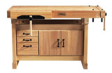 Sjobergs Elite 1500 Beech Woodworking Workbench with Dual Vises, Dog Holes & Modular Accessories – Professional European Shop Bench SJO-66703K (Elite 1500 Workbench + Cabinet SM03) Sjobergs