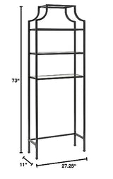 Crosley Furniture Aimee Over The Toilet Storage and Bathroom Organizer with Shelves, Oil Rubbed Bronze Crosley Furniture