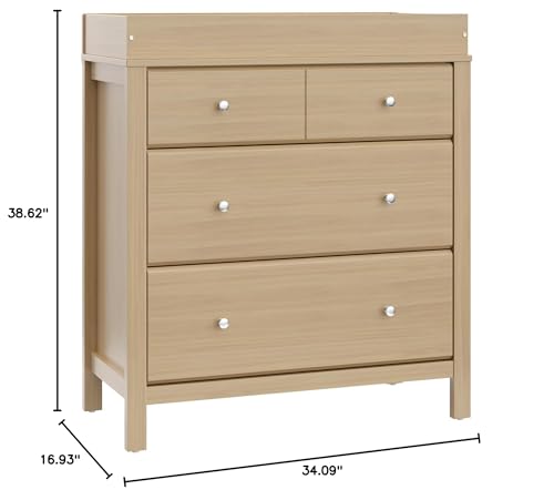 Storkcraft Horizon 3 Drawer Chest with Removable Changing Topper (Driftwood) – GREENGUARD Gold Certified Nursery Dresser, Kids’ Storage Chest with Organizer, Durable and Stylish 3-Drawer Design Storkcraft