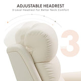 FLEXISPOT Souffle-Pro Swivel Rocker Recliner Chair with Nightlight, Power Nursery Glider Recliner with Massage & Heat, Adjustable Headrest, Oeko-TEX Fabric, Ideal for Nursery & Home Relaxation, Cream