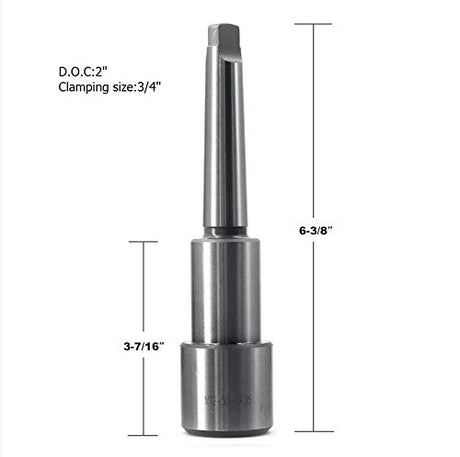 Annular Cutter Arbor JESTUOUS with Morse Taper MT2 for 3/4 Inch Weldon Shank Annular Cutters Extension on Drill Press JESTUOUS