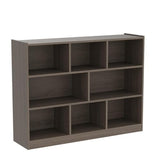 Tangkula Modern 8-Cube Bookcase in French Oak Grey - Versatile 3-Tier Open Storage Shelf Tangkula