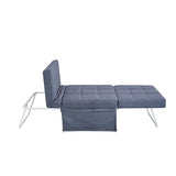 Folding Ottoman Bed with Adjustable Backrest, Futon Couch, Convertible Chair into Sofa Bed for Living Room Apartment Office Small Space Generic