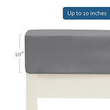 Cot Sheets 31" x 75"(Sheet Only), Cot Fitted Sheet Ultra Soft and Breathable Snug Fit for Narrow Twin Mattress/RVs Bunk/Guest Beds/Army Cots/Trifold Mattress/Travel Size Mattress Grey Moonsea