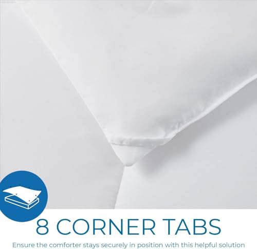 Nestl Comforter Duvet Insert, Quilted Down Alternative Comforter Twin XL Size, All Season White Duvet Inserts, Twin XL Size with Corner Tabs Nestl