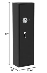 Gearmart Fast Access Gun Safe Rifle Safe Larger and Durable for 5-6 Gun Shotgun Cabinet (Larger Rifle Safe-Biometric) … Gearmart