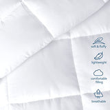 Moonsea Down Alternative Comforter Duvet Insert Queen Size White, Queen Size Blanket Duvet Insert with Corner Tab, Lightweight, All Season, Plush Siliconized Fiber Fluffy Filling - Box Stitched Moonsea