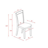 East West Furniture V677MZ650-5 5 Piece Kitchen Table Set Includes a Rectangle Dining Room Table with V-Legs and 4 Dark Gotham Grey Linen Fabric Parsons Chairs, 40x72 Inch, Multi-Color East West Furniture