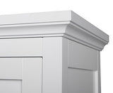 Teamson Home Glancy Wooden Small Corner Freestanding Floor Cabinet with 1 Adjustable Shelf 2 Storage Spaces 1 Door and 1 Chrome-Finished Knob, White Teamson Home
