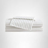 Eddie Bauer - Twin Sheet Set, Cotton Percale Bedding Set, Super Soft and Bedding Set, Oeko-Tex Certified (Essential Stripe Beige, Twin) Eddie Bauer