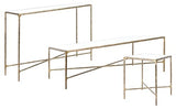 SAFAVIEH Couture Home Collection Jessa Brass Metal/Tempered Glass Top Entryway Living Room Rectangle Console Table (Fully Assembled) SAFAVIEH