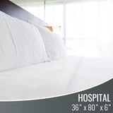 DMI Waterproof Mattress Protector, White, 36x80x6 Inch, Noiseless Plastic DMI