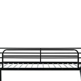 AEMSOFK Bunk Bed with Slide for Kids,Bunk Bed Twin Over Twin, Metal Junior House Low Bunk Bed, Toddler Floor Bunk Beds Frame with Guardrail for Kids, Convertible Slide and Ladder Noise Free(New Black) AEMSOFK