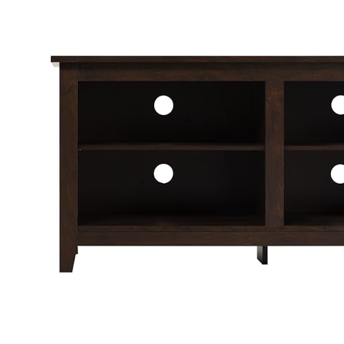 Walker Edison Wren Classic Brown TV Media Console Entertainment Center for 80 Inch Television with Storage Cubby, 70 Inch - WoodArtSupply