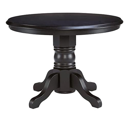 Classic Black 42" Round Pedestal Dining Table by Home Styles - WoodArtSupply