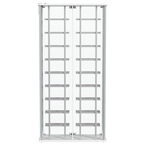 Coaster Home Furnishings Montara Tempered Glass Wine Storage Display Curio Cabinet with Led Lighting Chrome Coaster Home Furnishings