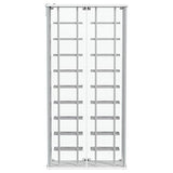 Coaster Home Furnishings Montara Tempered Glass Wine Storage Display Curio Cabinet with Led Lighting Chrome Coaster Home Furnishings