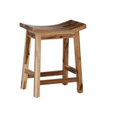 Powell Furniture Dale Saddle Bar Stool Natural Wood Powell
