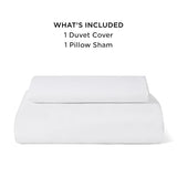 Bedsure Duvet Cover Twin/Twin XL Size - Soft Double Brushed Bedding Set for Kids & Adults, Zipper Closure, 2 Pieces, Includes 1 Duvet Cover (68"x90") & 1 Pillow Sham, NO Comforter, White Bedsure
