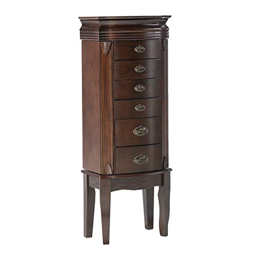 Powell Italian Influenced Transitional Espresso Jewelry Armoire,Brown Powell Furniture