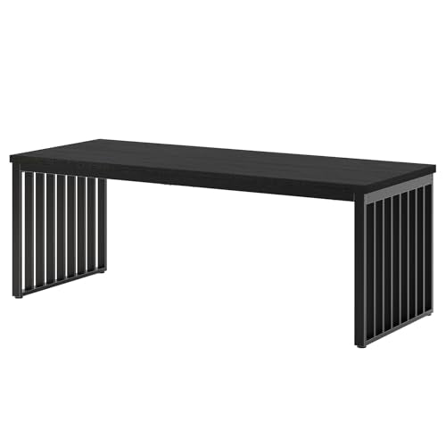 Tribesigns 6.56 ft Conference Table, Large Rectangle Meeting Seminar Table, Industrial Long Business Table for 6-8 People (Without Chair) (Black) Tribesigns