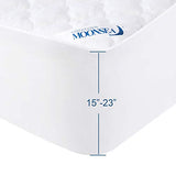 Queen Mattress Pad Thick Quilted Mattress Topper, Air Mattress Cover, Super Soft Breathable and Noiseless Down Alternative Fiber Extra Thick Mattress Pad with Deep Pocket Fits up to 23 Inch Mattress Moonsea