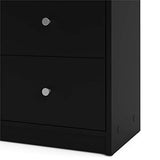 Pemberly Row 3PC Engineered Wood Dresser and Nightstands Bedroom Set in Black Pemberly Row