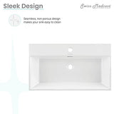 Claire 30” Rectangle Wall-Mount Bathroom Sink Swiss Madison