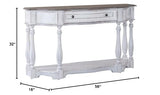 Liberty Furniture Magnolia Manor 56 Inch Hall Console Table European Traditional Home Accent Storage - Antique White & Weathered Bark LIBERTY FURNITURE INDUSTRIES, INC.
