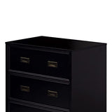 Walker Edison Orin Contemporary 4-Drawer Tall Solid Wood Dresser, 42 Inch, Black Walker Edison