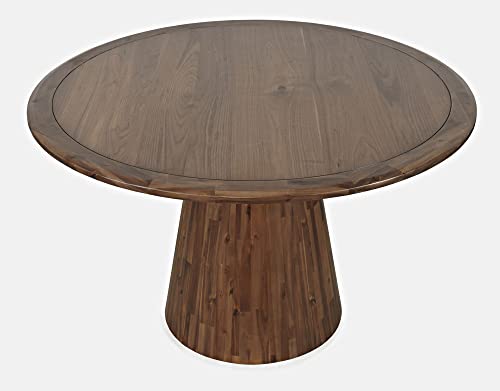 Nash Mid-Century Modern 50" Round Pedestal Dining Table, Walnut Jofran Inc.