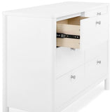 Delta Children Brooks 6 Drawer Dresser with Interlocking Drawers (Includes 3 Sets of Knobs – Choose from Natural, Brushed Nickel & Melted Bronze), Bianca White Delta Children