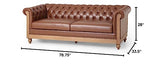 Christopher Knight Home Castalia Sofas, Cognac Brown + Natural Christopher Knight Home