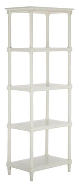 SAFAVIEH Home Collection – Odessa White 5-Tier Bookcase, Modern Storage Shelf Unit for Living Room, Bedroom, or Home Office (AMH5721C) SAFAVIEH