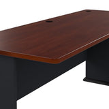 Bush Business Furniture Series A 72W Desk in Hansen Cherry and Galaxy Bush Business Furniture