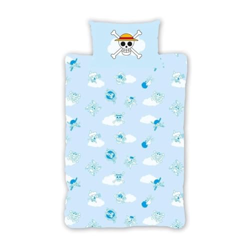 Monkey D Luffy One Piece Duvet Cover - Official Reversible Bedding Set - Single Duvet Cover and Pillowcase Set One Piece