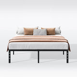 Hafenpo 12 Inch King Bed Frame -Sturdy Metal Platform King Size, No Box Spring Needed, Heavy Duty, Easy Assembly, Strong Bearing Capacity, Under Bed Storage, Black Hafenpo
