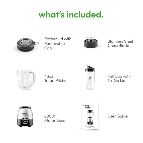 magic bullet Combo Blender, 48oz Pitcher, Blending Cup, Simple Speed Dial – MBF50200 Magic Bullet