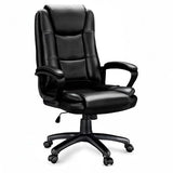 OFIKA Home Office Chair, 400LBS Big and Tall Computer Chair Heavy Duty Design, Ergonomic High Back Cushion Lumbar Back Support, Adjustable Executive Leather with Armrest OFIKA