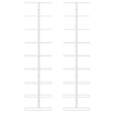 vidaXL Wall Mounted Wine Rack for 9 Bottles in White Iron - Stylish and Durable Beverage Storage Solution for Modern Kitchen, Pantry, or Bar vidaXL